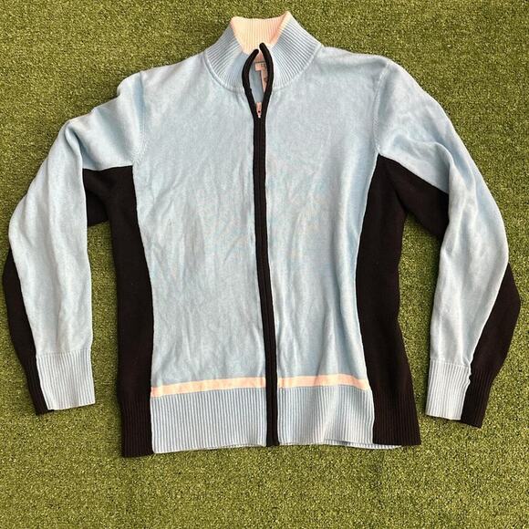 Izod XFG Colorblock Zip-Up Cardigan - Picture 1 of 5